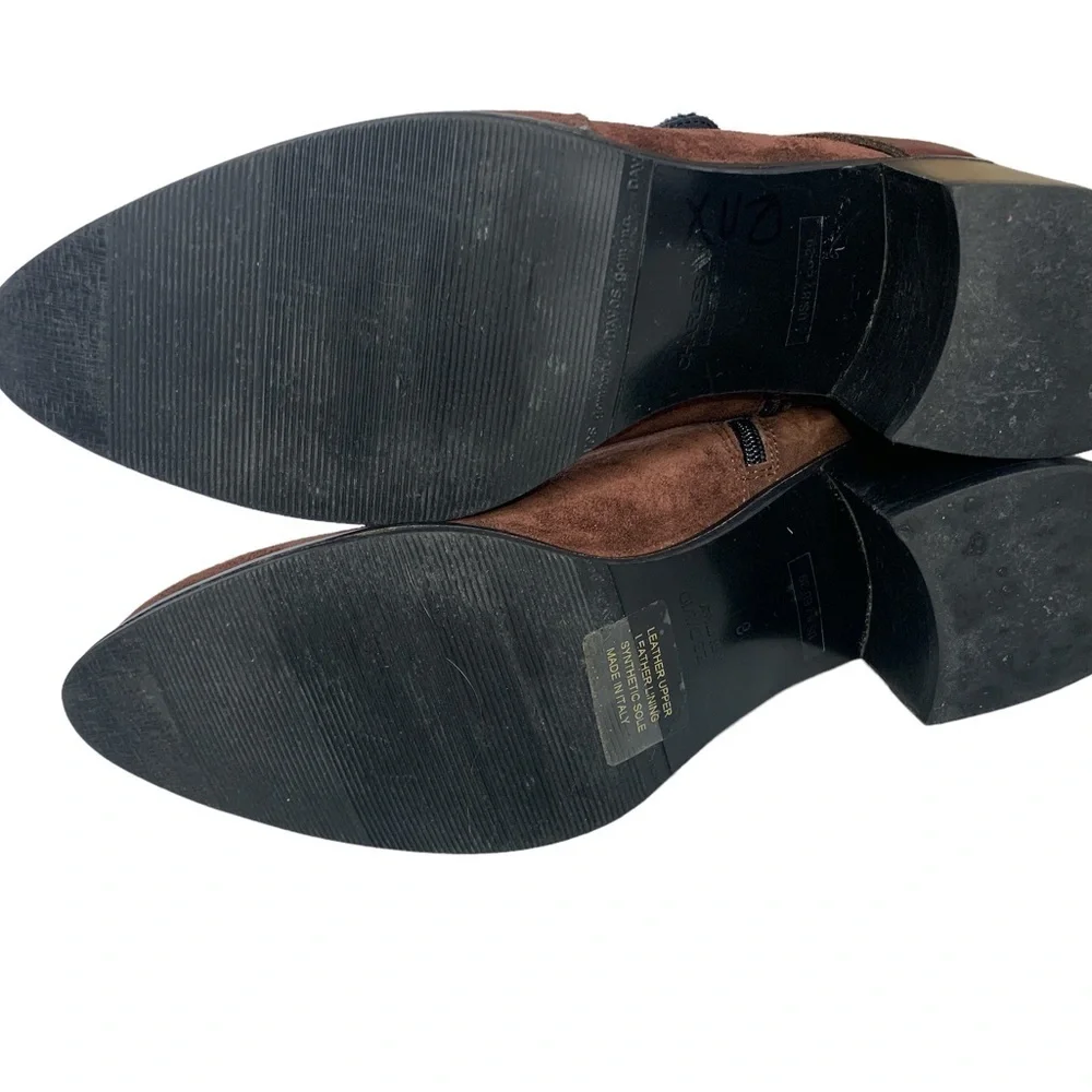 Charles David Gianni Suede Booties in Merlot‎